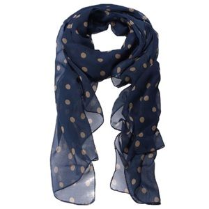 Polka dot navy Scarf